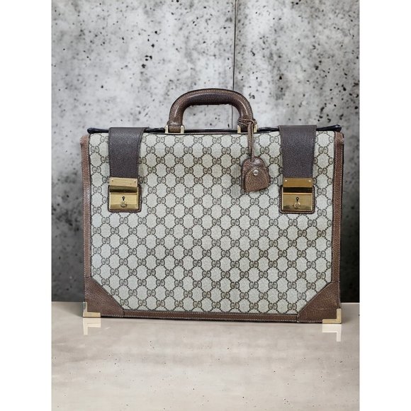 Gucci Other - GUCCI Italy Supreme 16" Vintage Professor Lawyer Attorney Briefcase Attache Bag